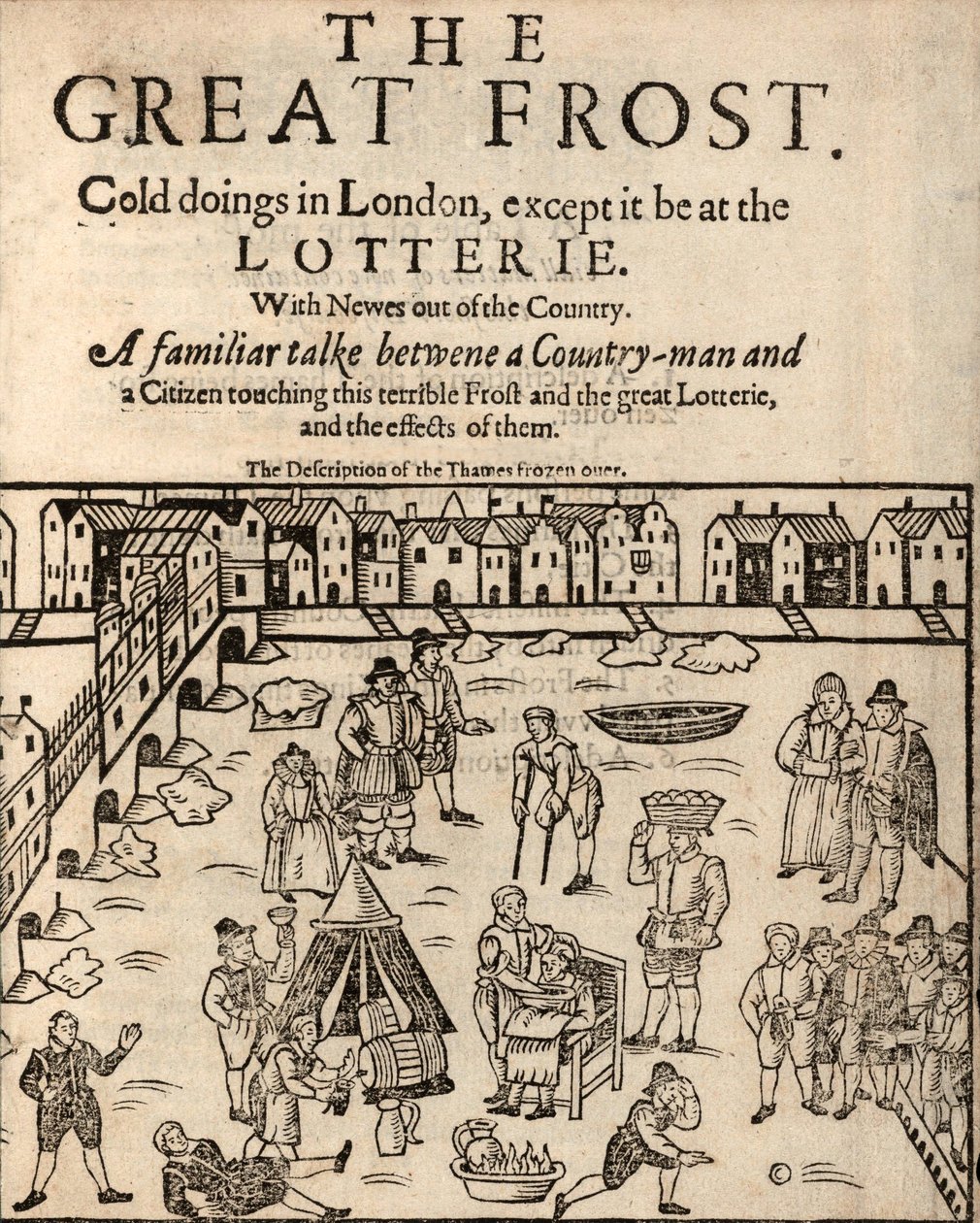 Der Große Frost, London, 1608 von English School