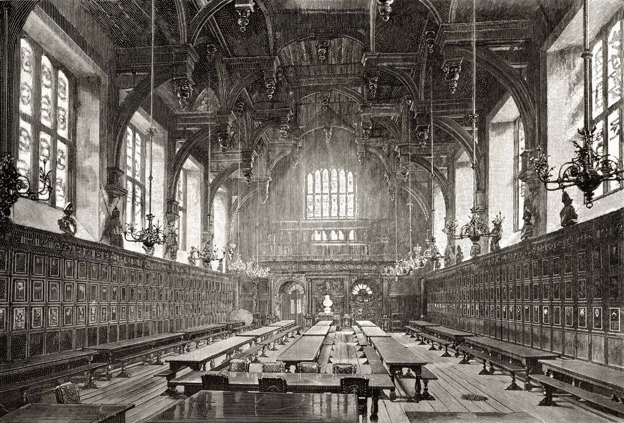 Die große Halle des Middle Temple, aus 