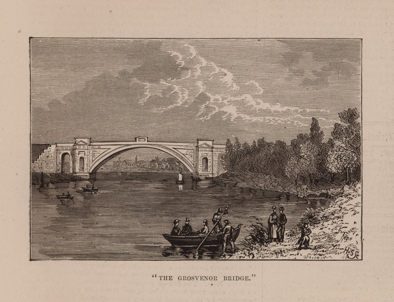 "Die Grosvenor-Brücke" von English School