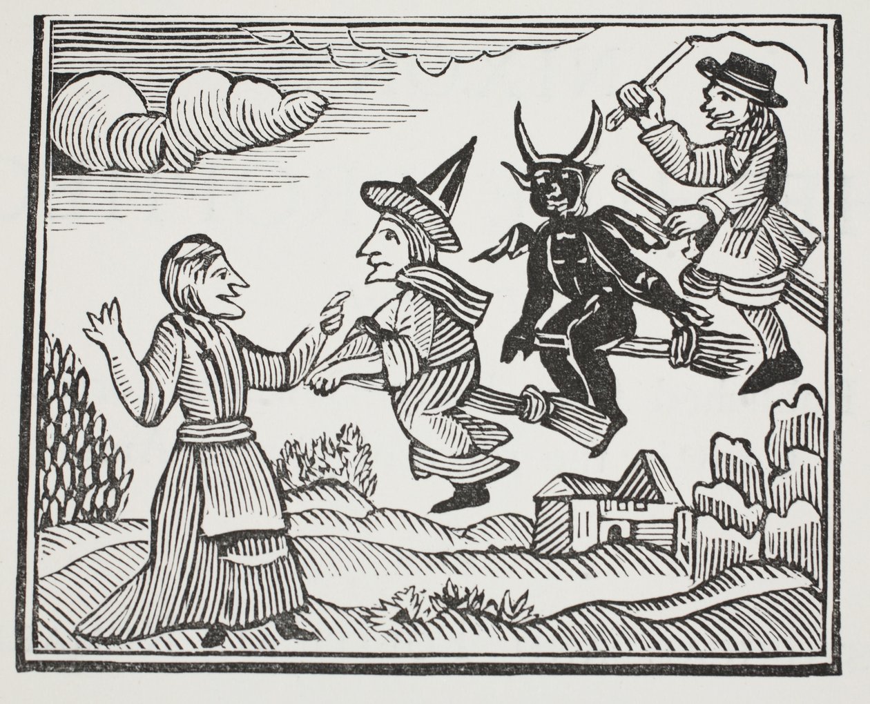 Die Geschichte von Mutter Shipton, Illustration aus Chap-books of the Eighteenth Century von John Ashton, veröffentlicht 1882 von English School