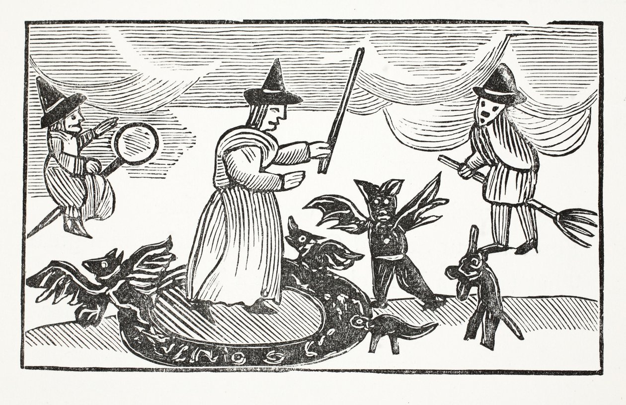 Die Geschichte von Mutter Shipton, Illustration aus Chap-books of the Eighteenth Century von John Ashton, veröffentlicht 1882 von English School