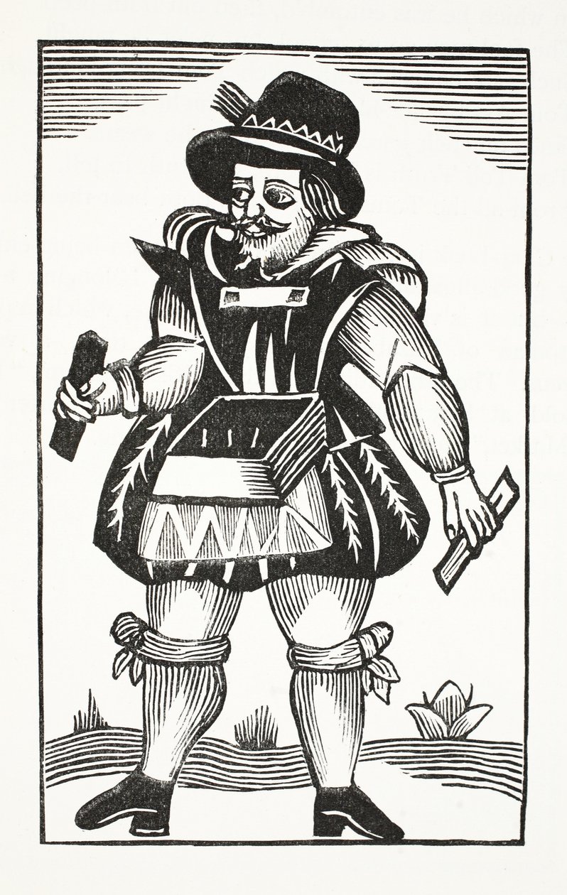 Die Geschichte von Tom Long dem Träger, Illustration aus Chap-books des achtzehnten Jahrhunderts von John Ashton, veröffentlicht 1882 von English School