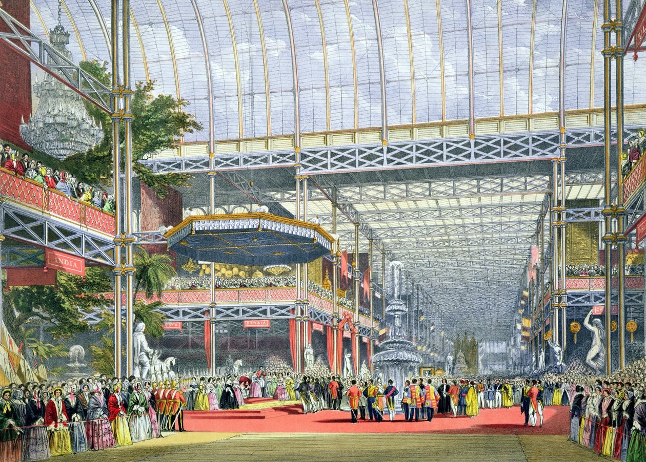 Die Einweihung, aus Dickinsons umfassenden Bildern der Großen Ausstellung von 1851, veröffentlicht 1854 von English School