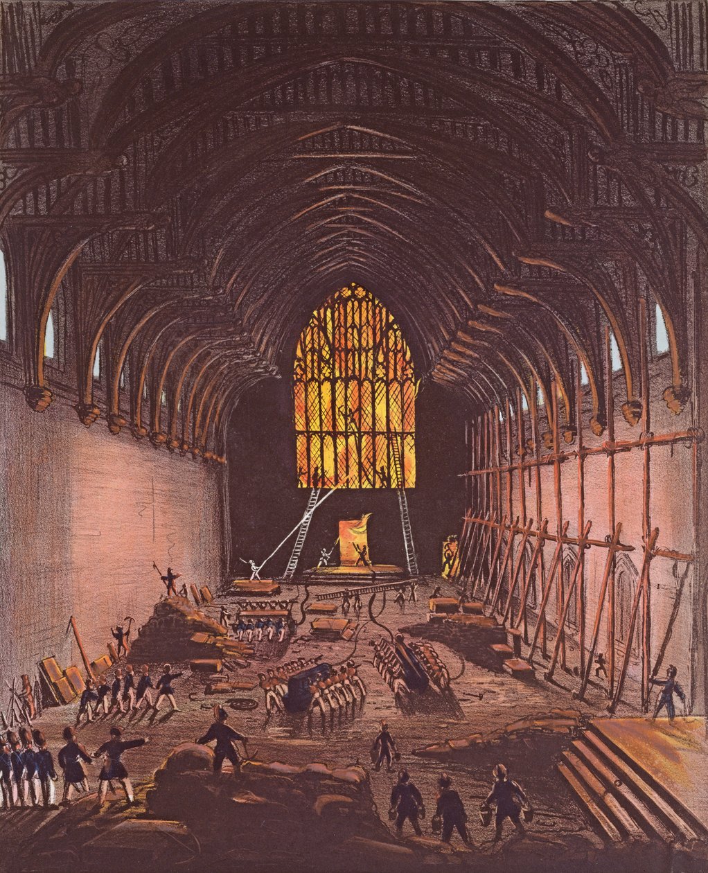 Das Innere der Westminster Hall, 1834 von English School