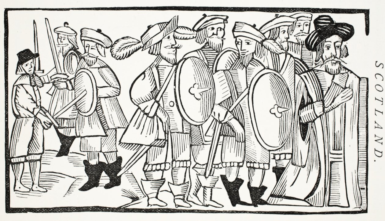 Der Liebesstreit, Illustration aus Chap-books des achtzehnten Jahrhunderts von John Ashton, veröffentlicht 1882 von English School