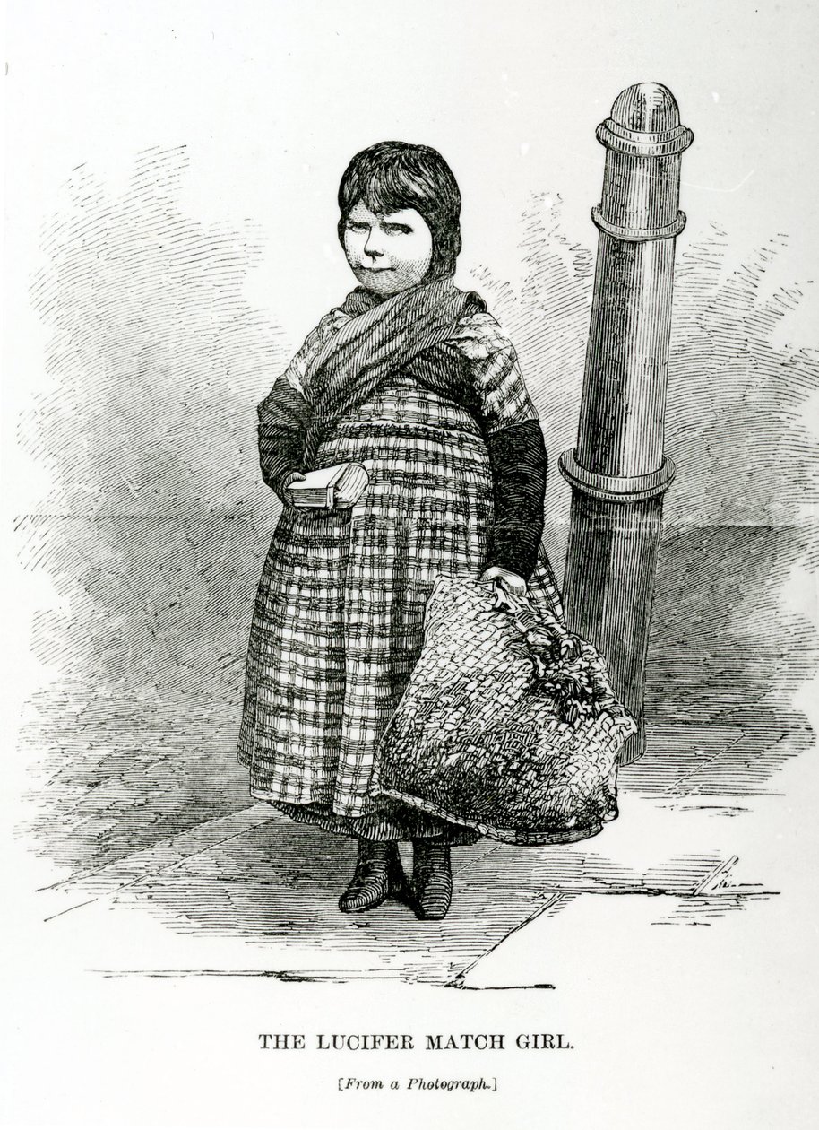 Das Zündholzmädchen, ca. 1840 von English School