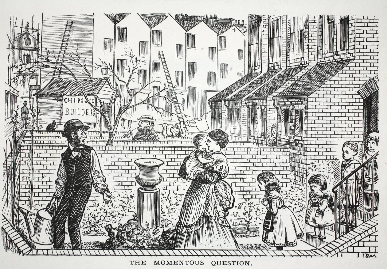 Die bedeutende Frage, Illustration aus Punch von English School