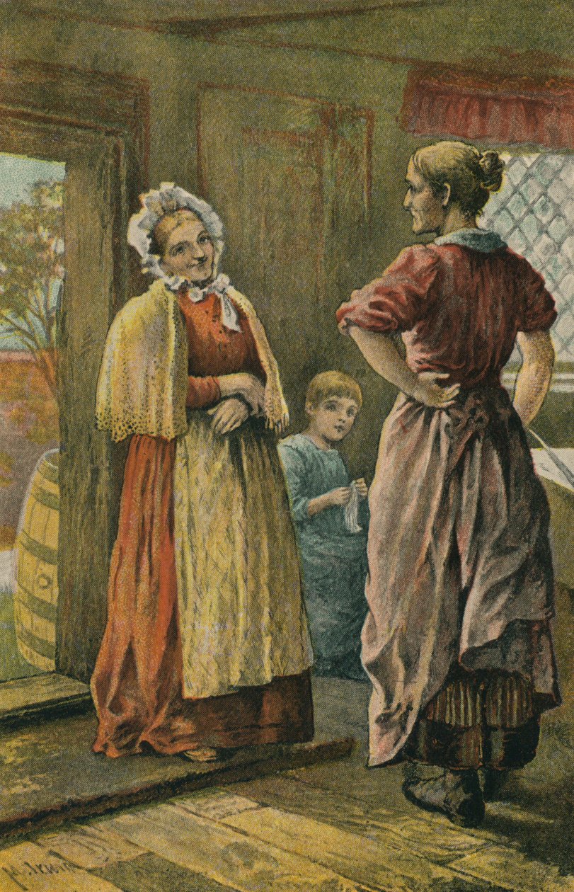 Der Nachbar im Gesetz (Farblithografie) von English School