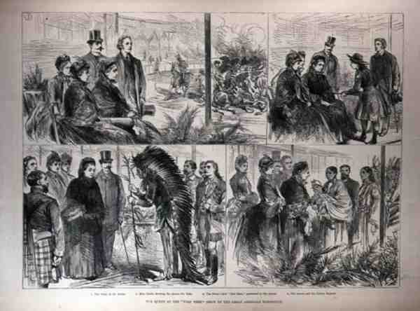 Die Königin bei der Wild West Show der Great American Exhibition von English School