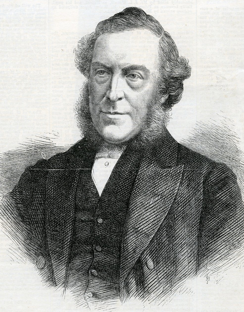 Der Reverend John Bedford, Präsident der Wesleyan Methodist Conference, 1867 von English School