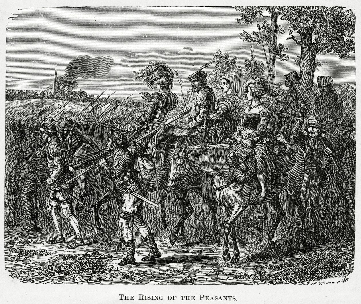 Der Bauernaufstand in England im Jahr 1381, 1882 von English School
