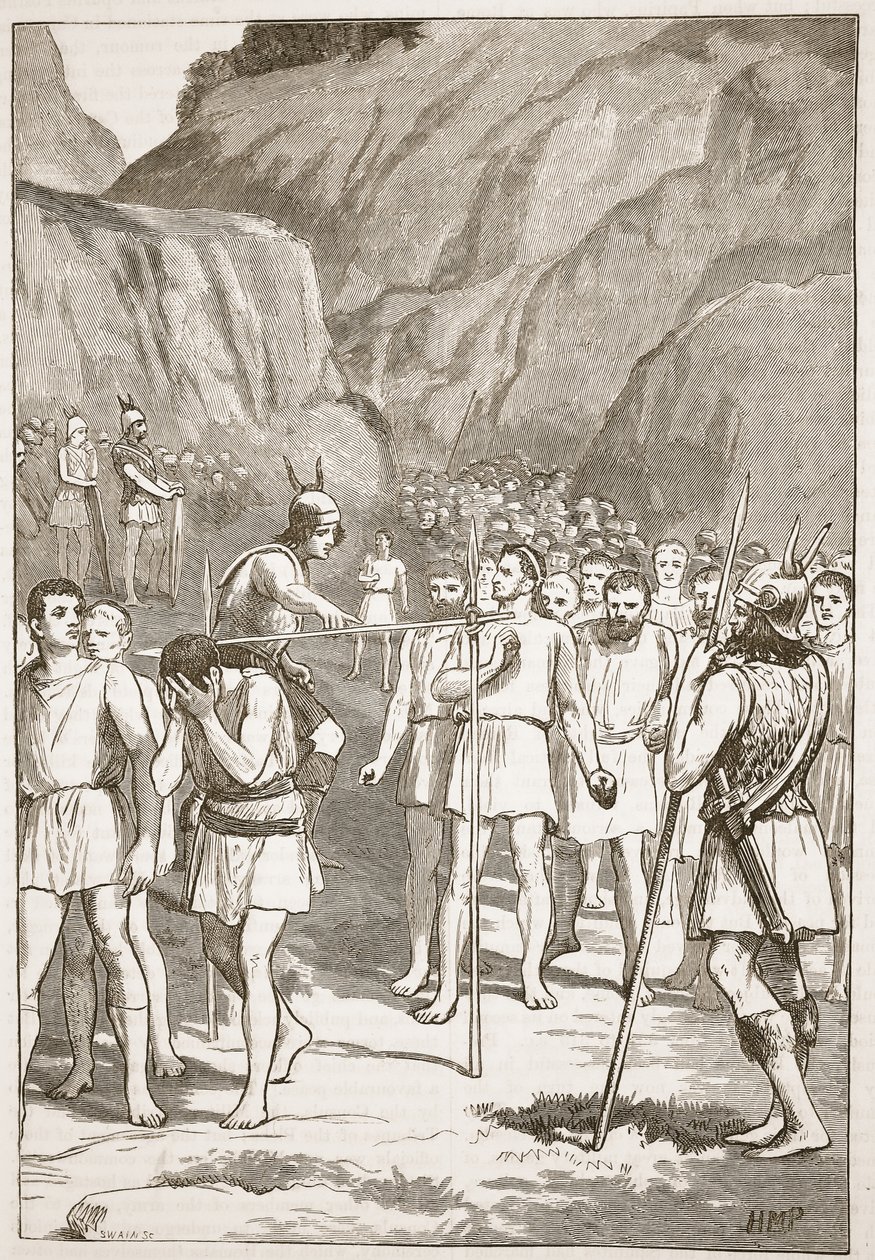Die Römer gehen unter dem Joch bei den Caudine Gabeln hindurch von English School