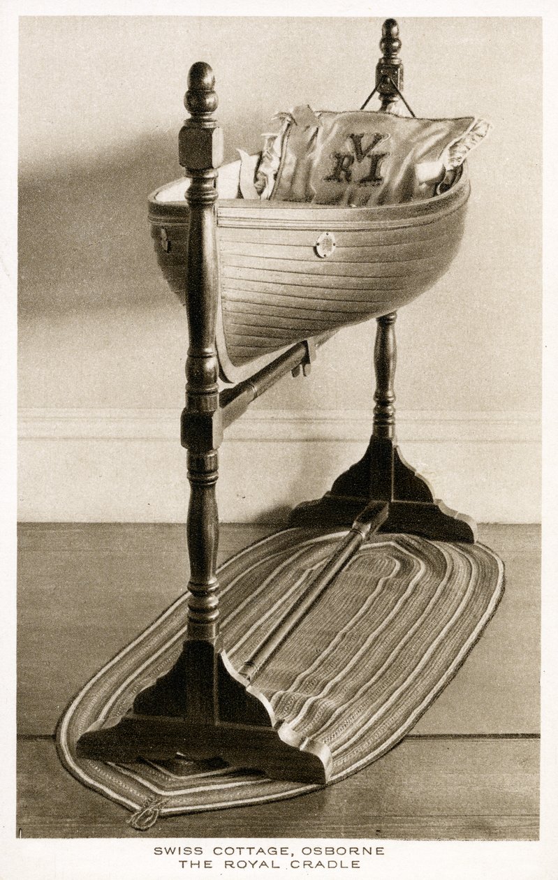 Die königliche Wiege, Swiss Cottage, Osborne House, Isle of Wight, ca. 1893 von English School