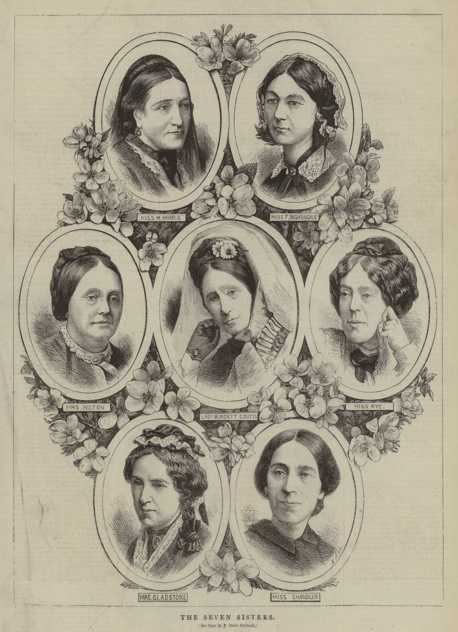 Die Sieben Schwestern (Gravur) von English School