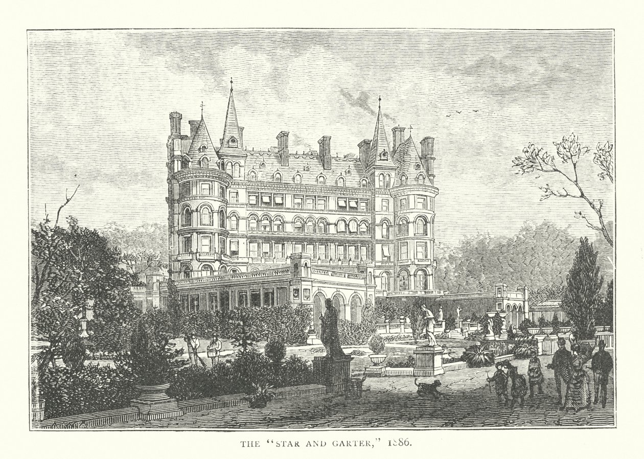 Der "Star and Garter," 1886 (Gravur) von English School