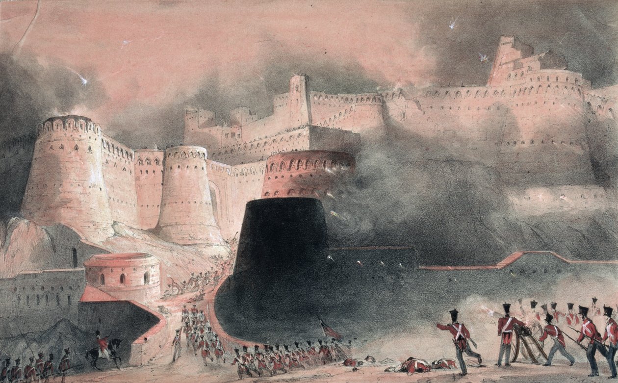 Der Sturm auf das Kabuler Tor im Jahr 1839 von English School