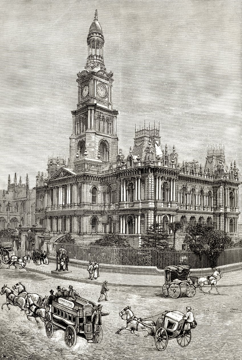 Das Rathaus, Sydney, ca. 1880, aus 