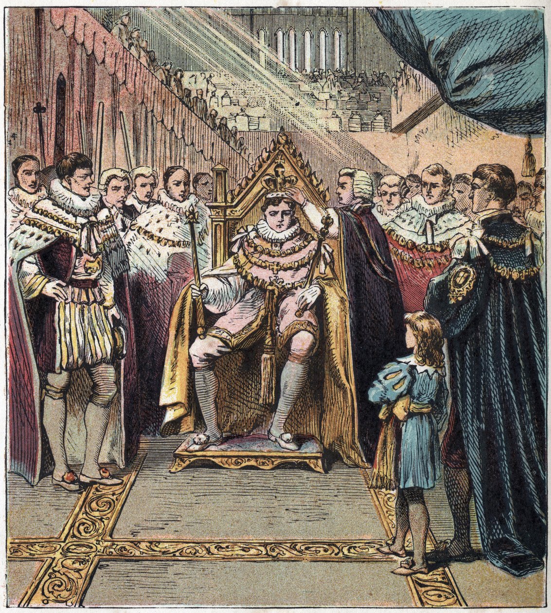 Die Krönung von George IV (1762-1830) am 29.01.1820. Krönung von George IV von English School