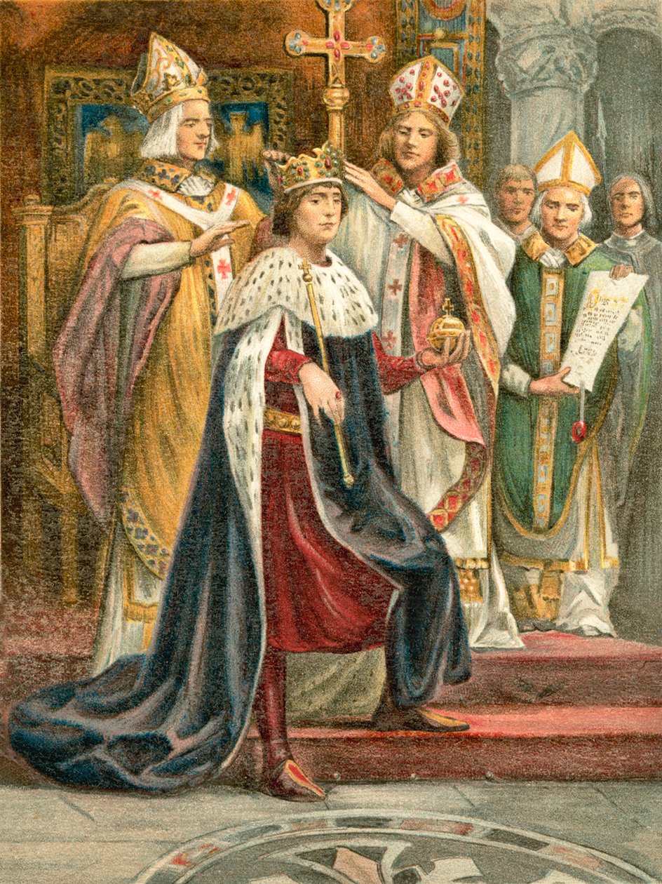 Die Krönung von Edward I von English School