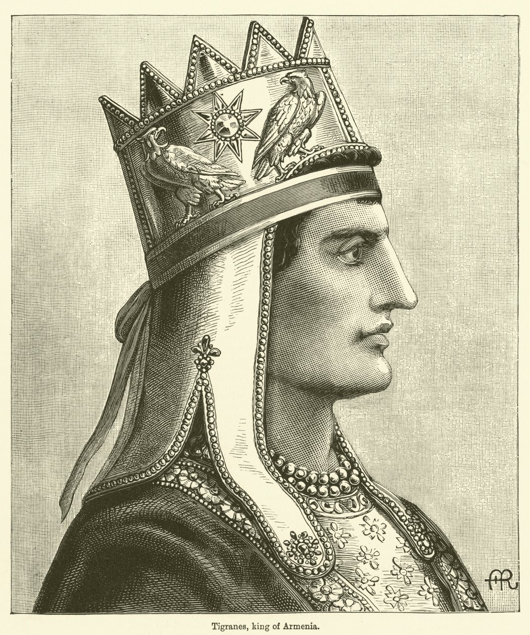 Tigranes, König von Armenien (Gravur) von English School