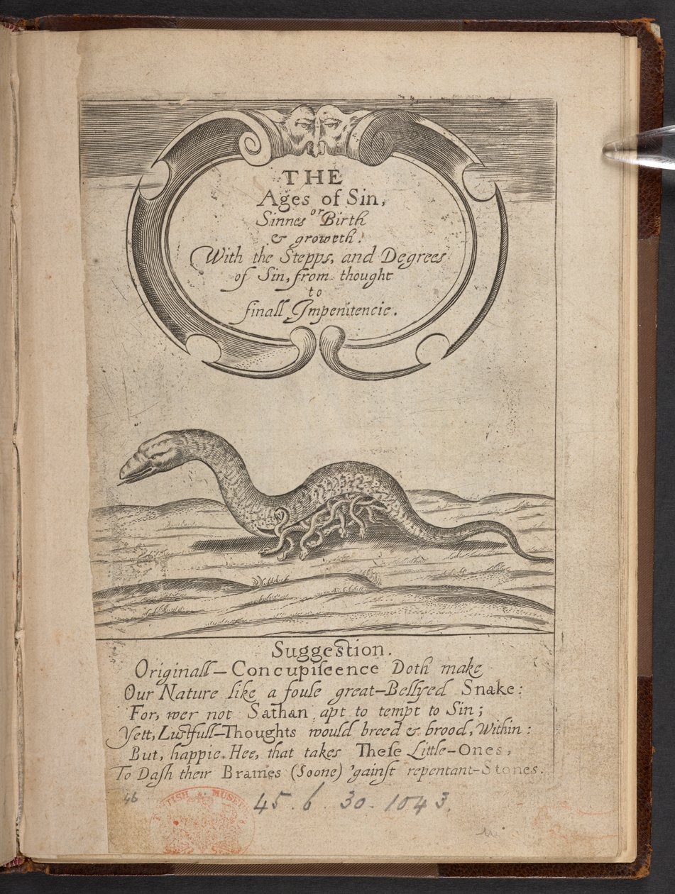 Titelseite von The Ages of sin, or, Sinnes birth & growth von English School