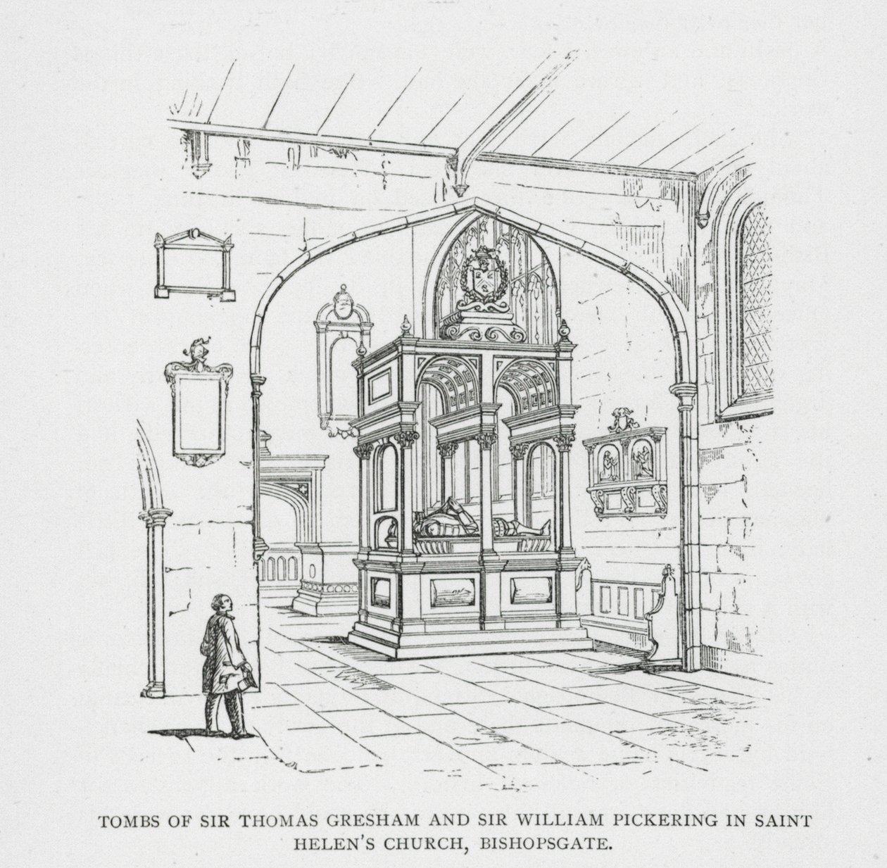 Gräber von Sir Thomas Gresham und Sir William Pickering in der St. Helen