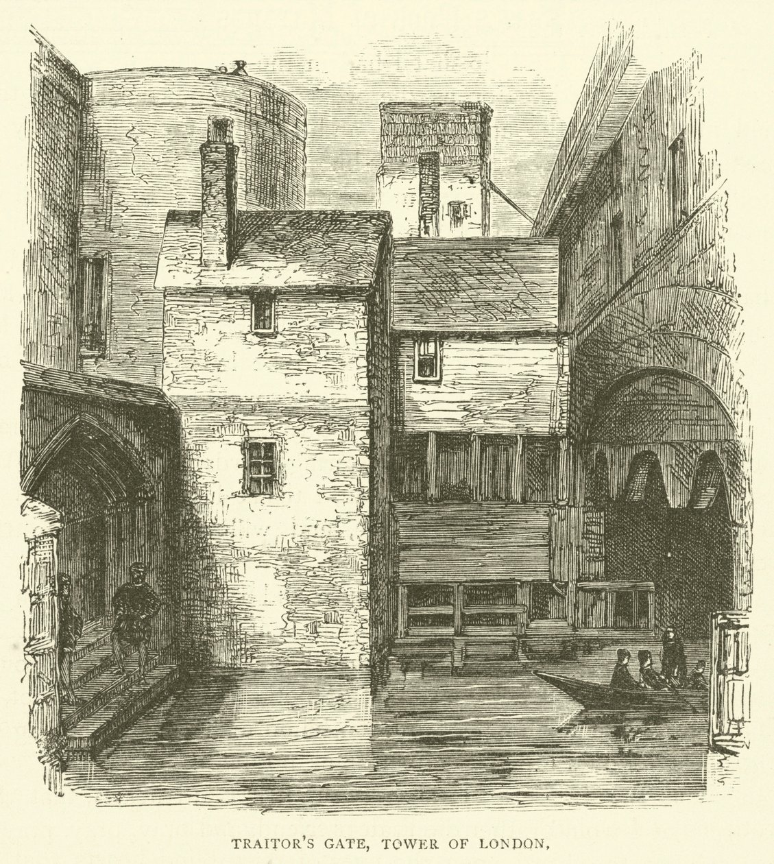 Verrätertor, Tower of London (Gravur) von English School