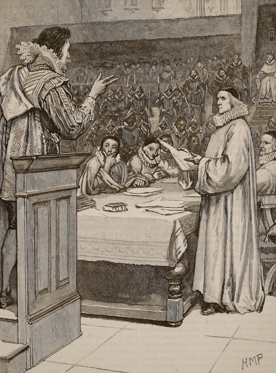 Prozess gegen Buckingham, Illustration aus Cassells Illustrierter Geschichte Englands von English School