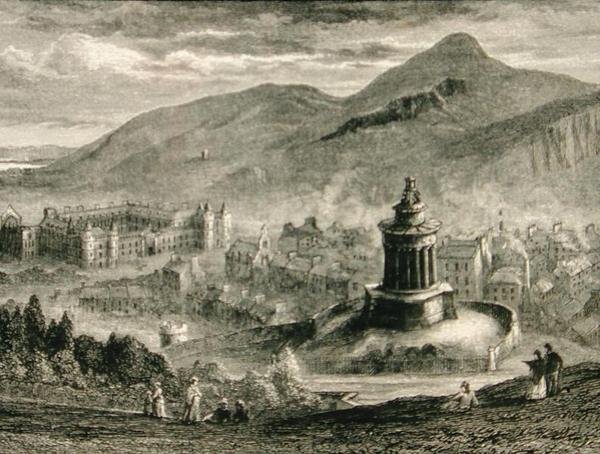 Blick vom Burns Monument, Calton Hill, Edinburgh um 1880, aus 