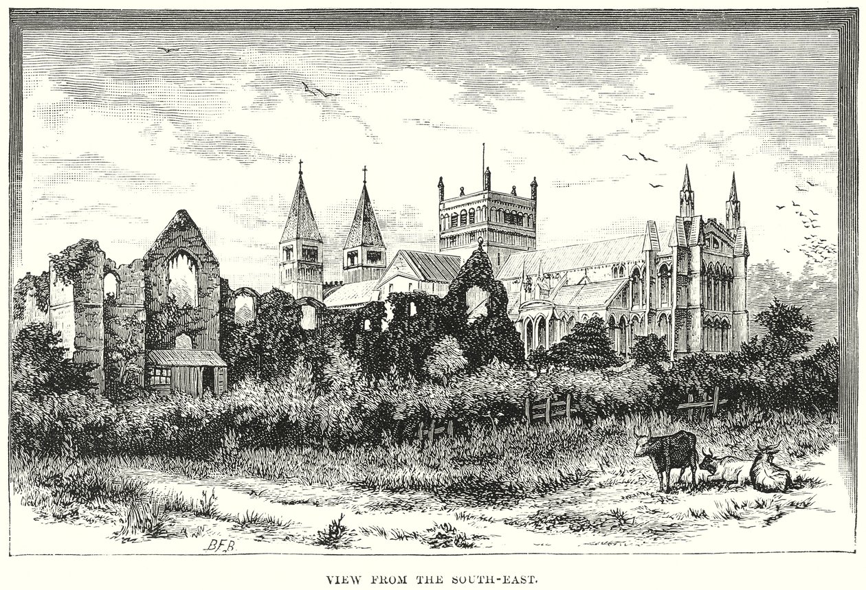 Ansicht von Südosten (Gravur) von English School
