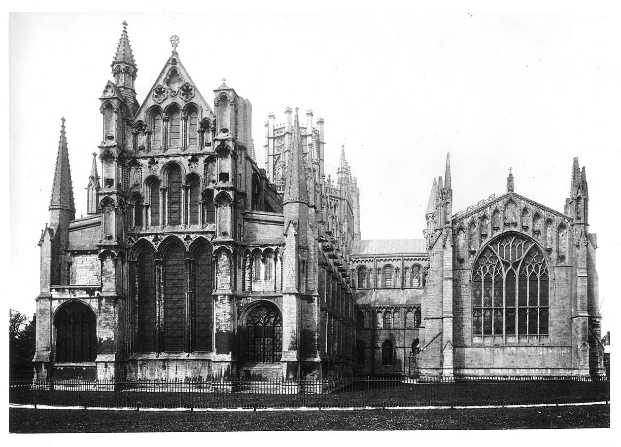 Ansicht der Ostfassade und des Chors, ca. 1321-40 von English School