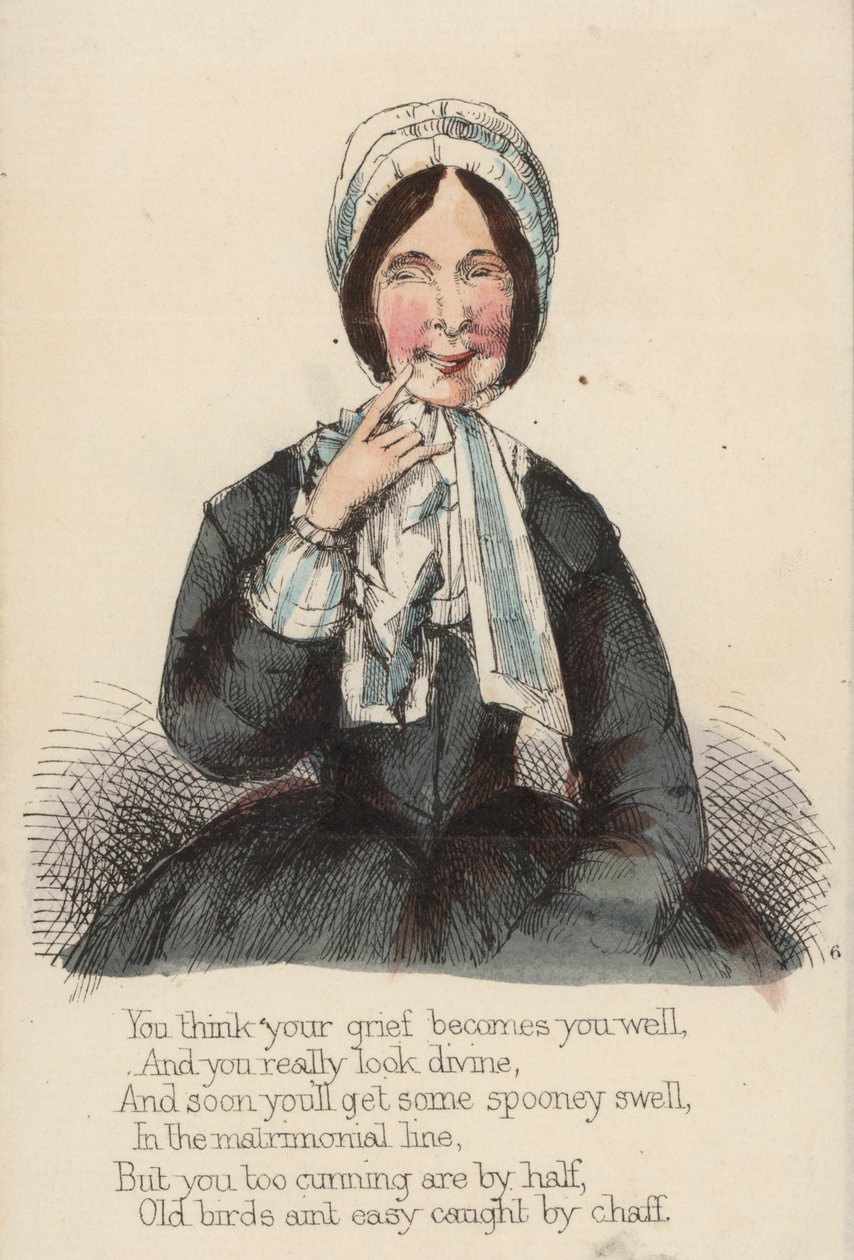 Essig-Valentinskarte (Farblithografie) von English School