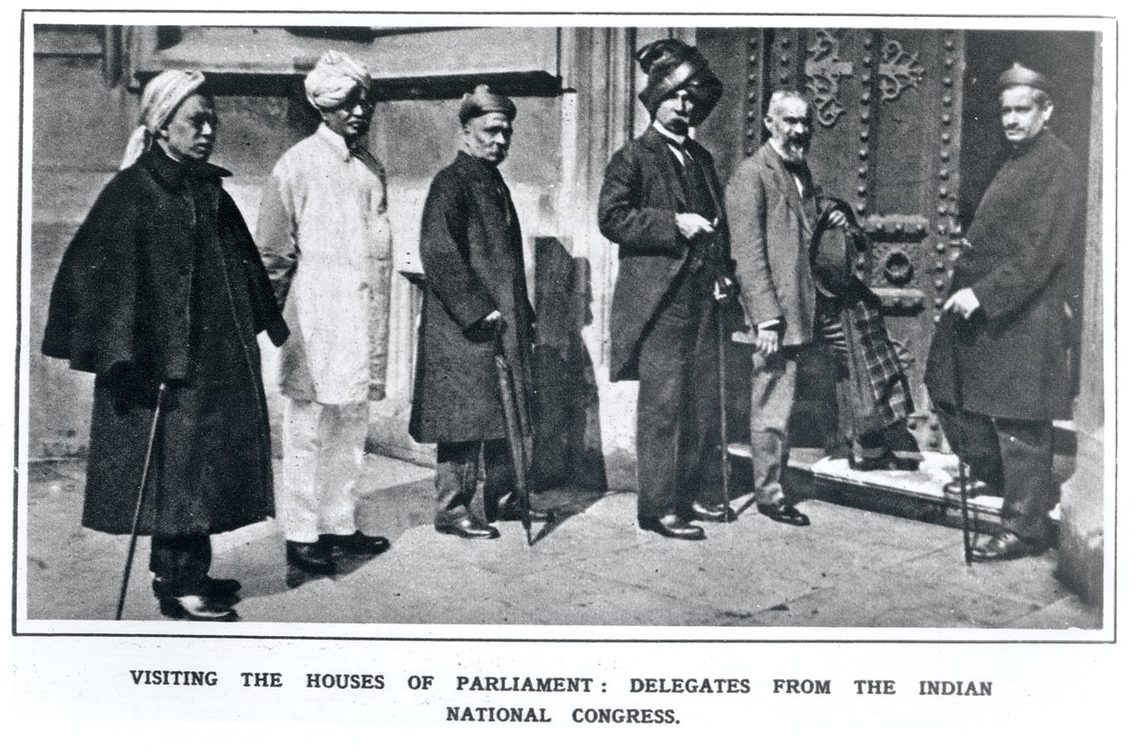 Besuch des Parlaments: Delegierte des Indischen Nationalkongresses, 1919 von English School