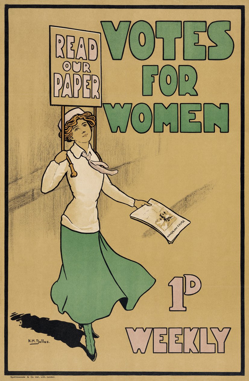 Votes for Women, aus The Suffragette, veröffentlicht 1912 von English School