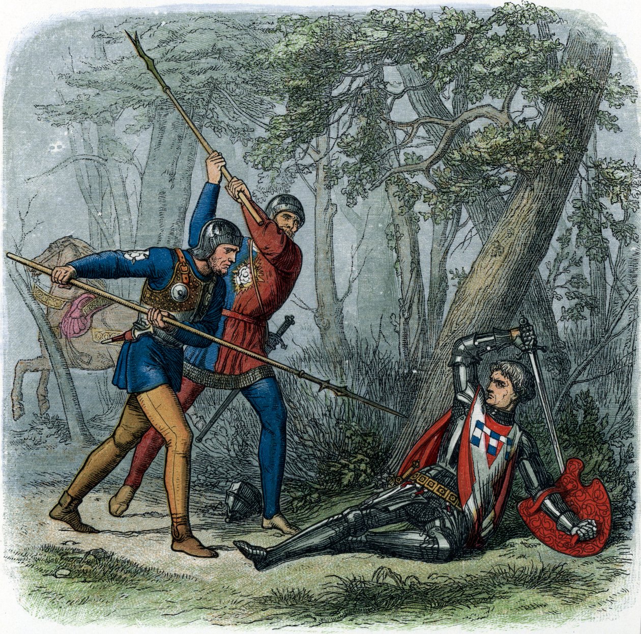 Rosenkriege: Der Tod von Warwick, Illustration aus 