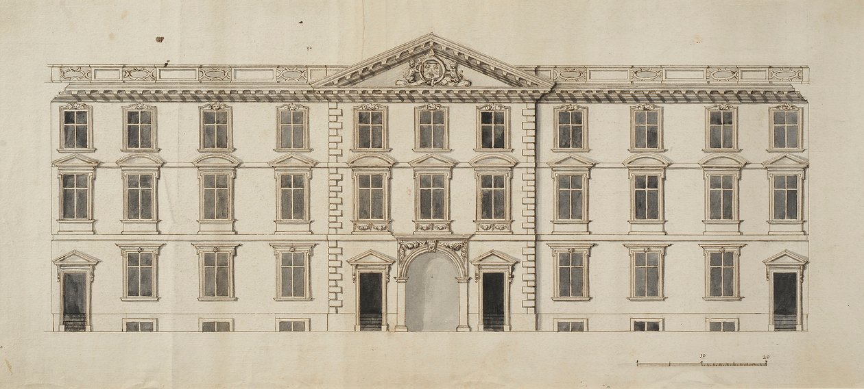 Westfassade des vorgeschlagenen neuen Gebäudes für das Garden Quadrangle am New College von English School