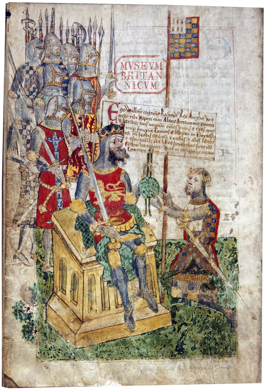 Wilhelm I. und der Graf von Bretagne, spätes 15. Jahrhundert von English School