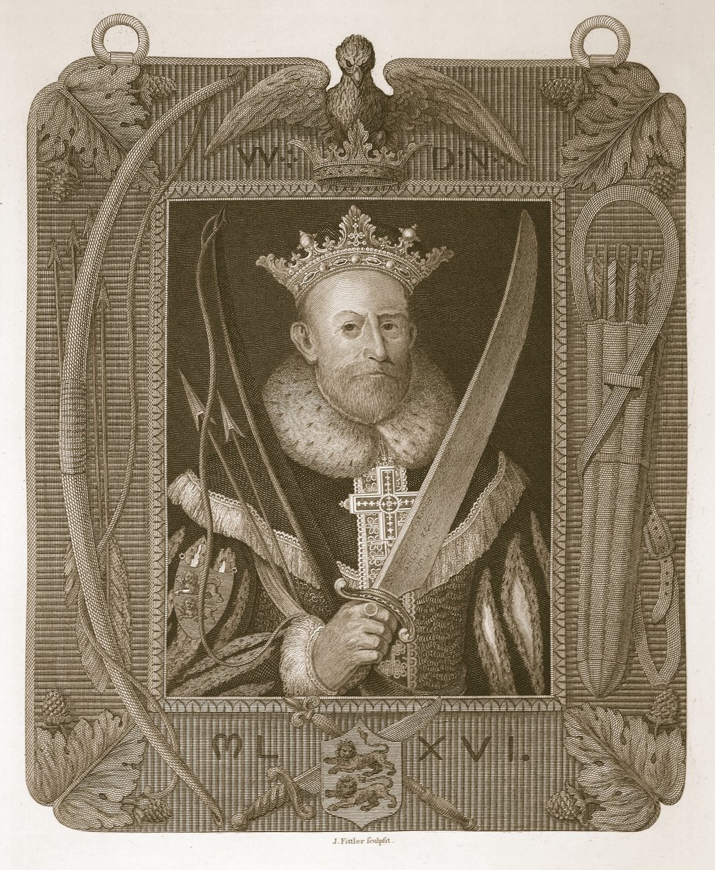 Wilhelm der Erste, graviert von J. Fittler, Illustration aus David Humes The History of England, veröffentlicht von R. Bowyer, London, 1812 von English School