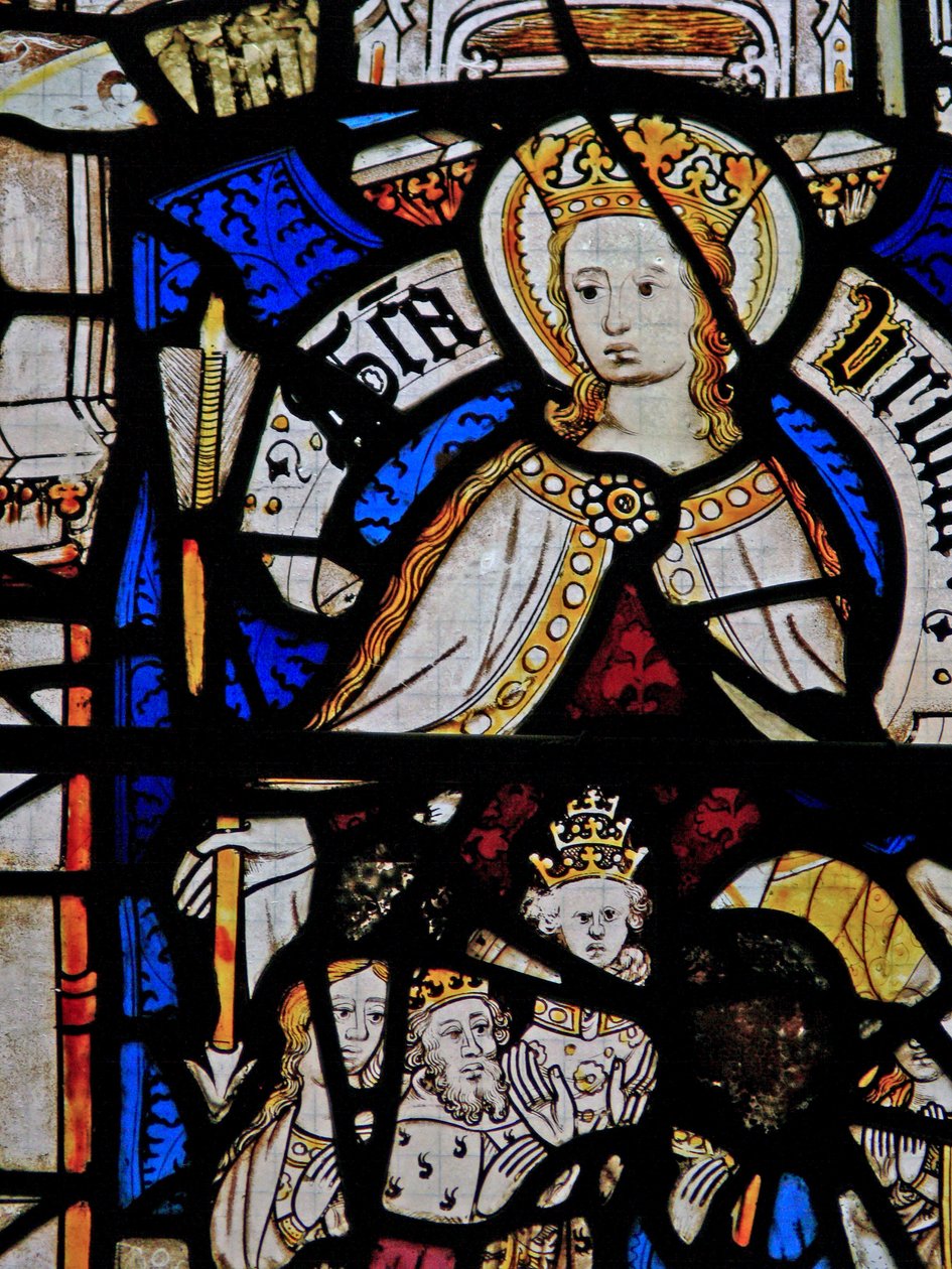 Fenster Ew, Darstellung von St. Ursula von English School