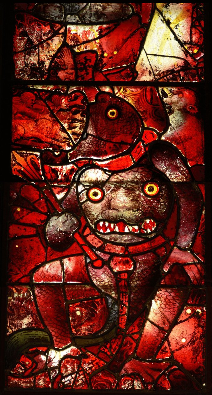 Fenster, das Satan zeigt von English School