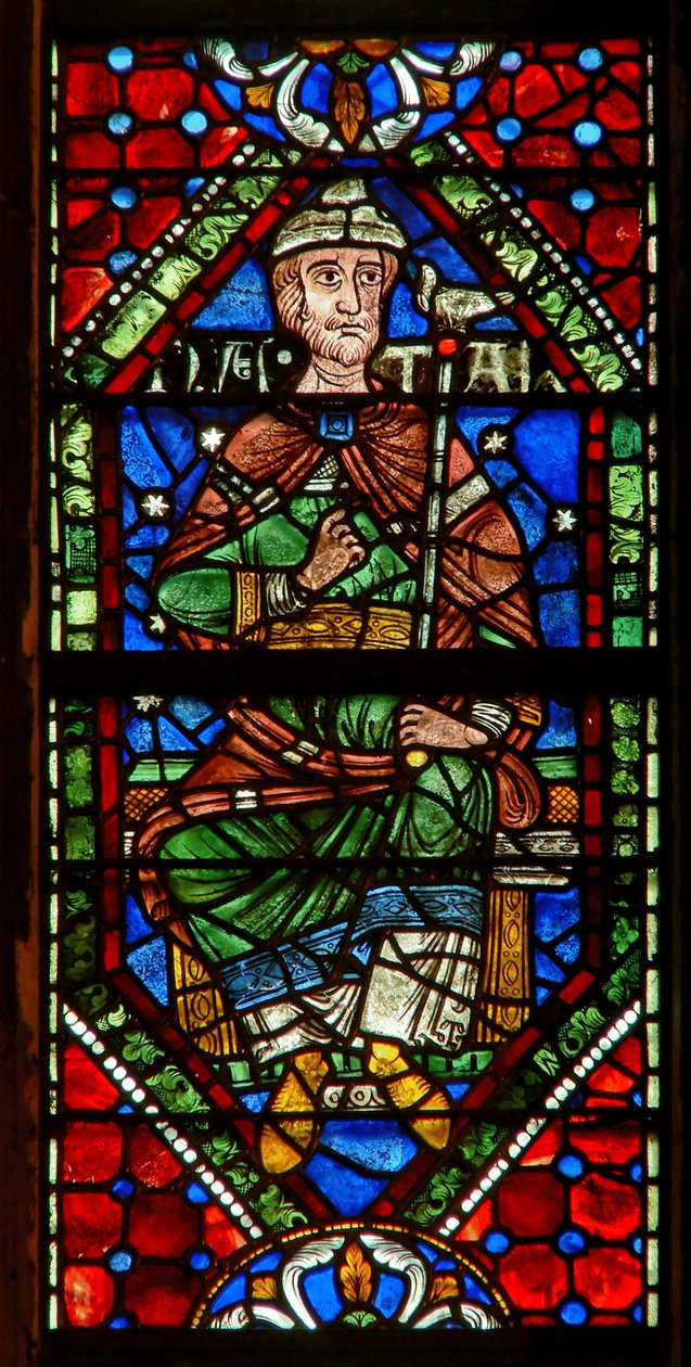 Fenster, das eine genealogische Figur zeigt: Nathan von English School