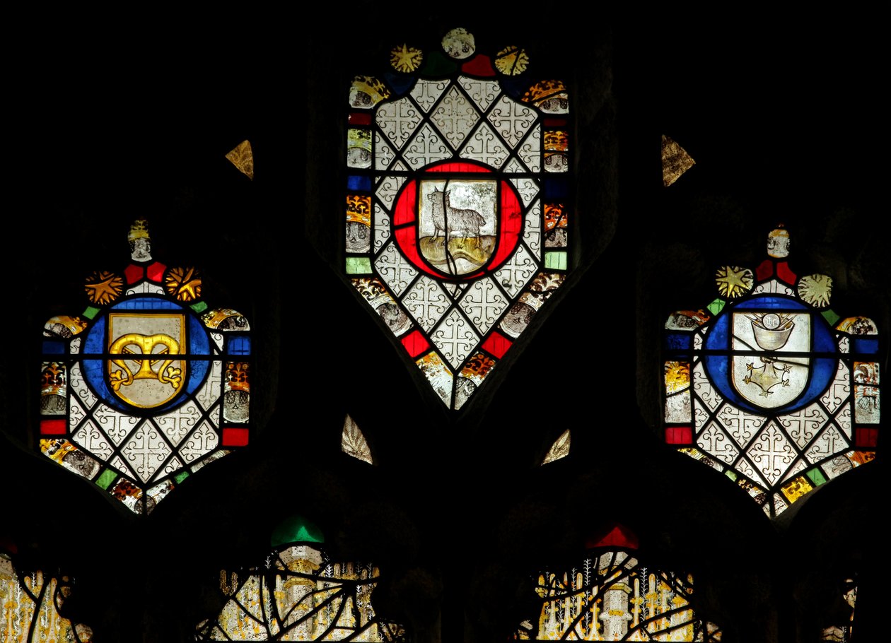 Fenster s5, Wappen darstellend von English School