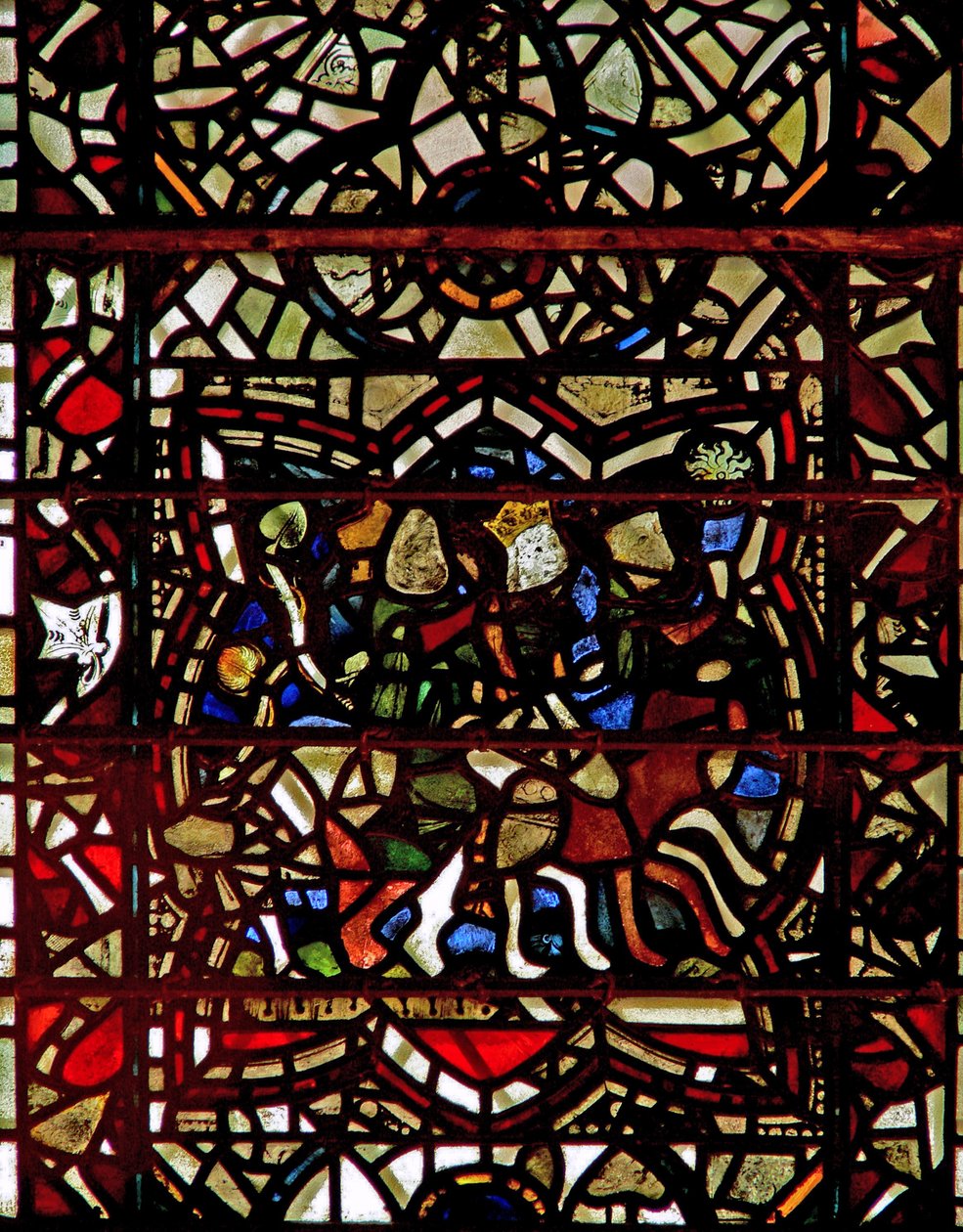 Fenster w57, Darstellung der Heiligen Drei Könige folgen dem Stern von English School
