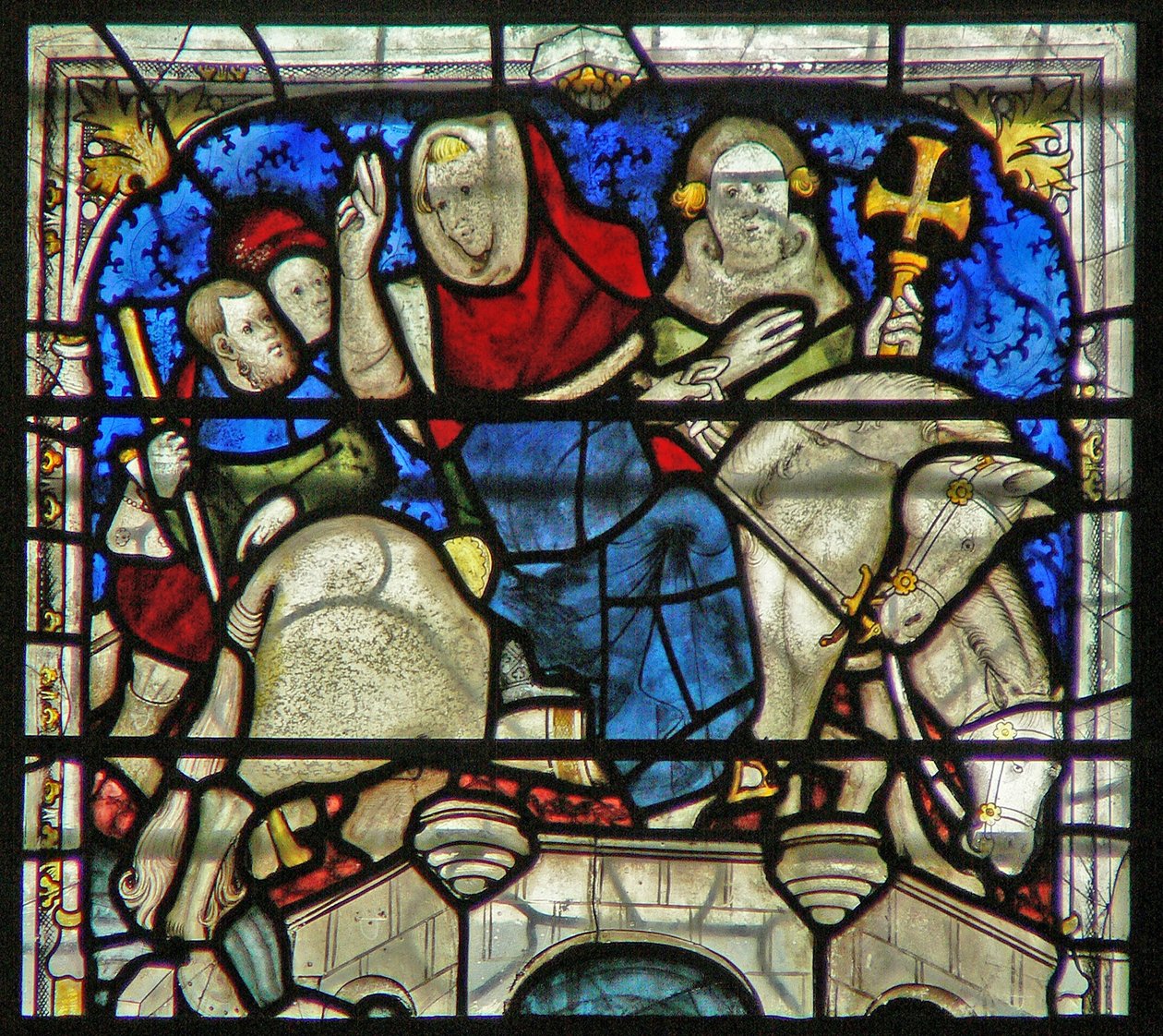 Fenster w5 mit einer Szene aus dem Leben des hl. Wilhelm von English School