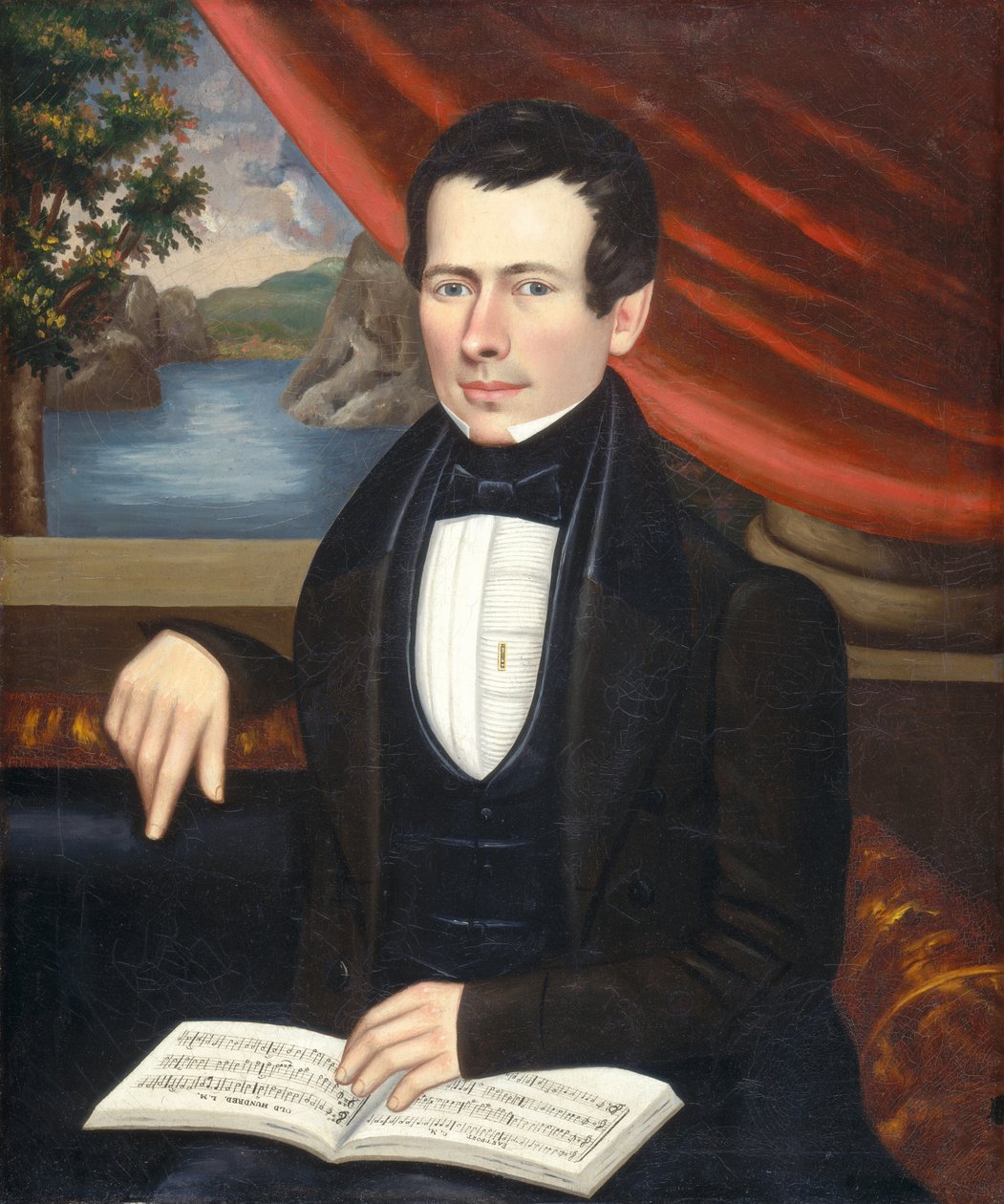 Mann mit einem Notenbuch: Möglicherweise Herr Cook von Erastus Salisbury Field