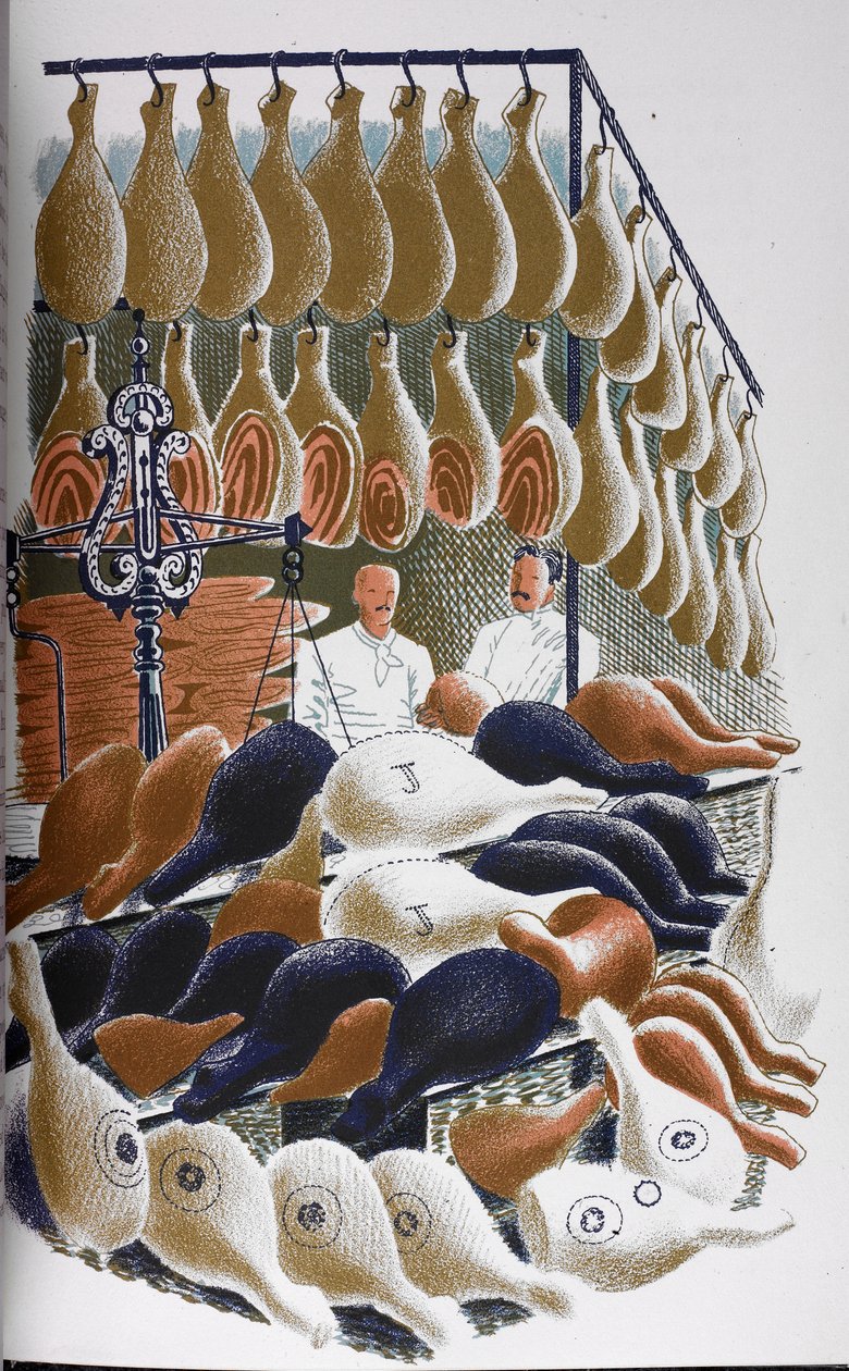 Ansicht in einer Metzgerei. von Eric Ravilious