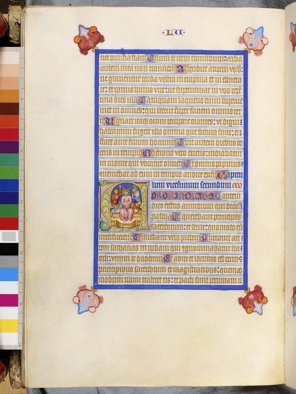 Vollseite: Gerahmter Text mit historisierter Initiale 