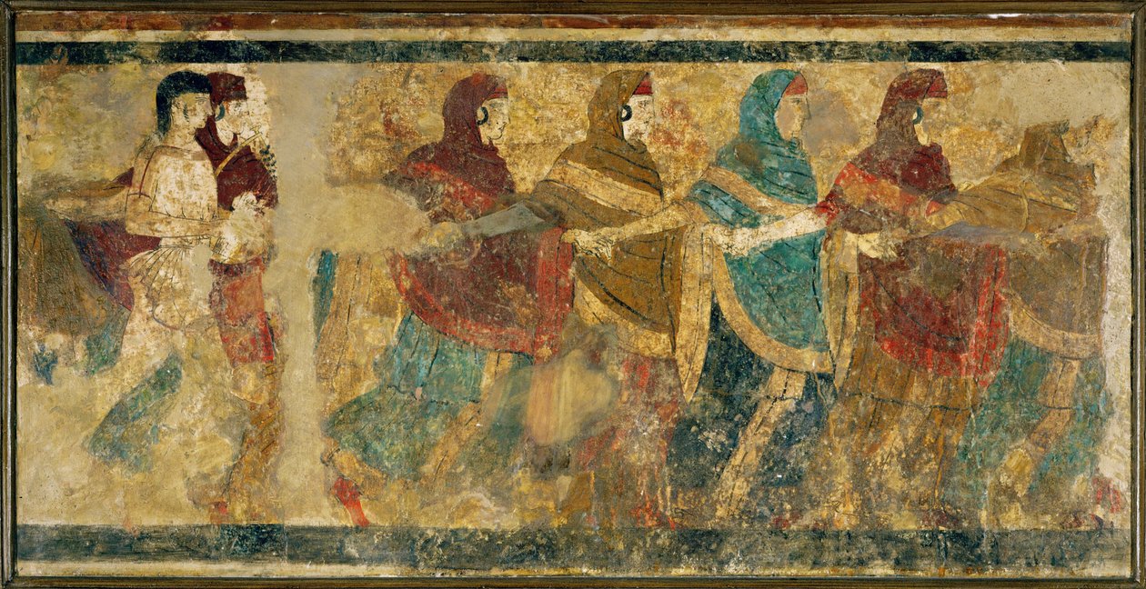 Begräbnisriten: Ein Frauenchor tanzt und singt im Trauerzug von Erich Lessing