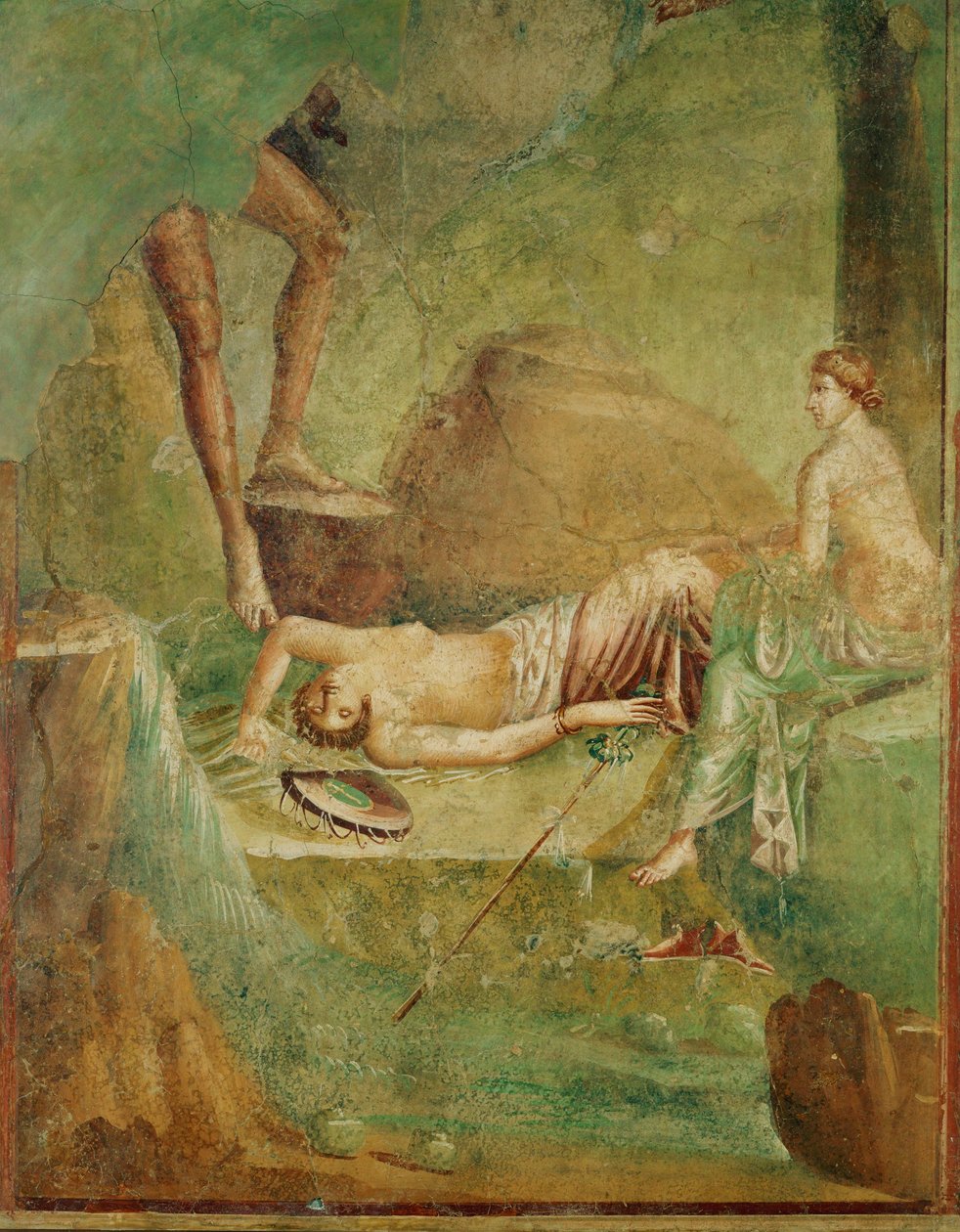 Schlafende Mänade (Fresko) von Erich Lessing