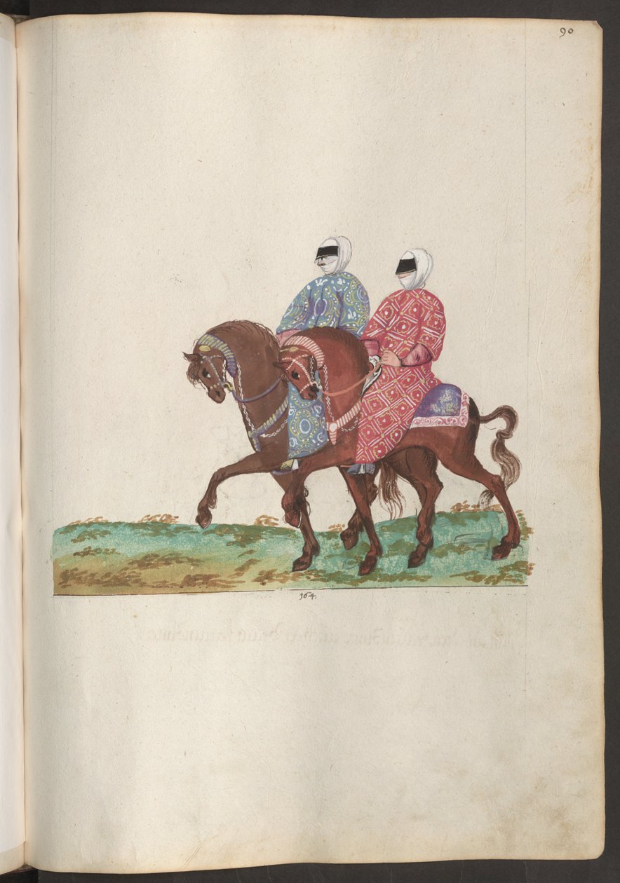 Türkische Hochzeitszeremonie: zwei hochrangige türkische Frauen, die die Braut begleiten von Erich Lessing